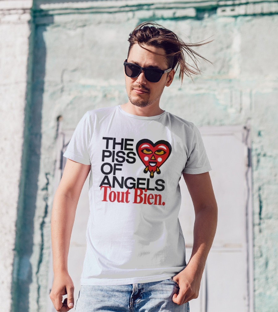 Tout Bien The Piss Of Angels Red Heart Face T-Shirt