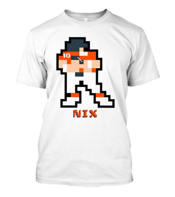 Broncos Bo Nix 8-Bit Number 10 Pixel T-Shirt