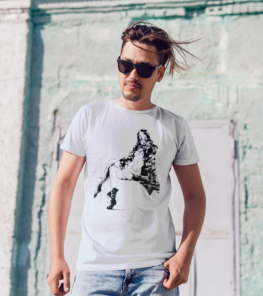 Espionagevr Store Big Sniper Mysterious Figure In Long Coat And Boots T-Shirt