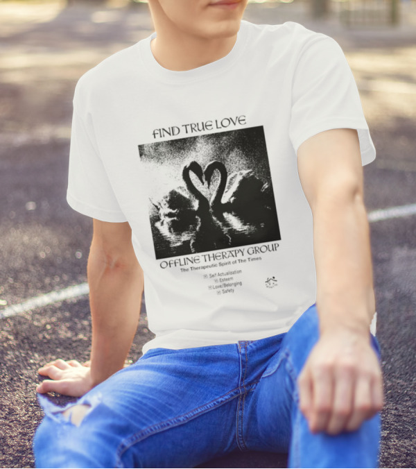 Find True Love Offline Therapy Group The Therapeutic Spirit Of The Times Self Actualization Esteem Love Belonging Safety T-Shirt