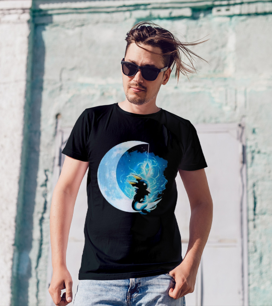 Water Stone Moon Vallina84 Fantasy Creature Crescent Magic T-Shirt
