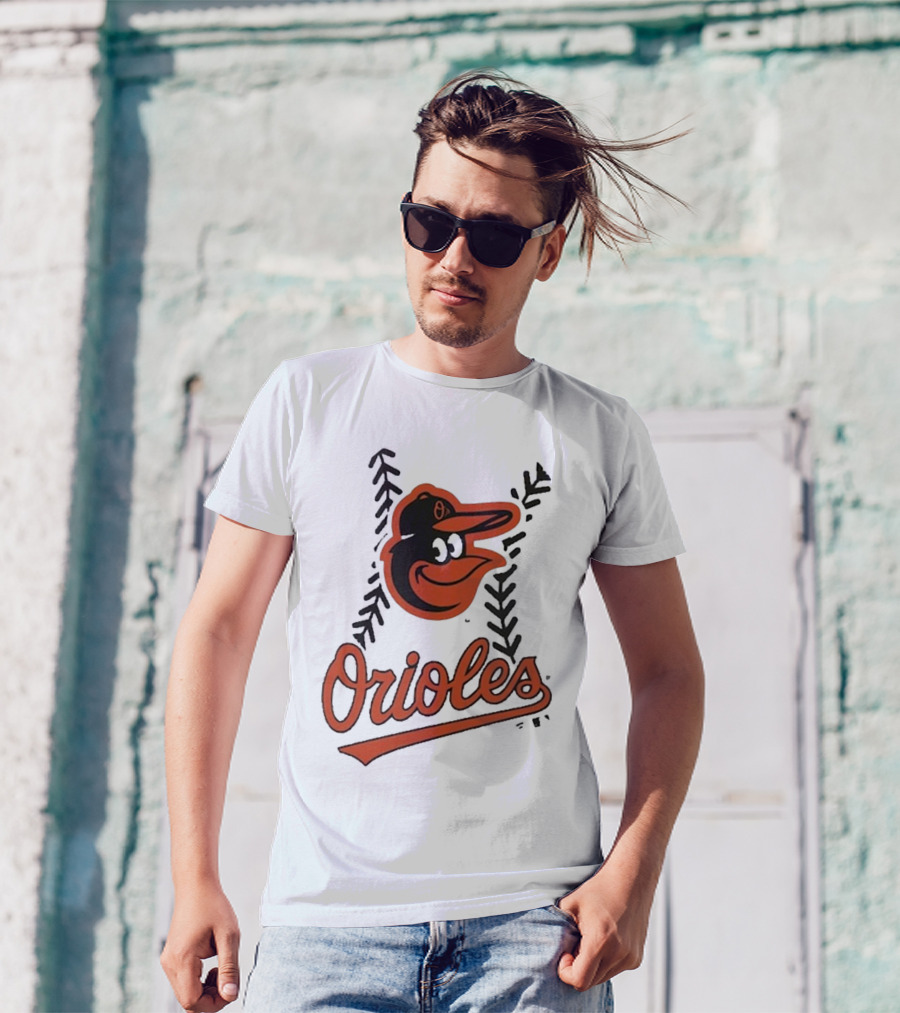 Baltimore Orioles Logo Personalized Name And Number Fastball T-Shirt