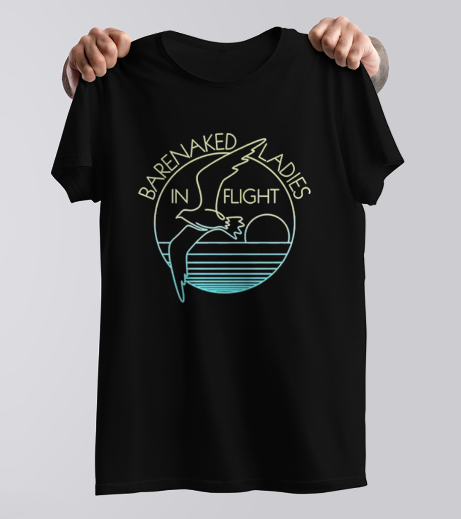 Barenaked Ladies In Flight Seagull Sunset Circle T-Shirt