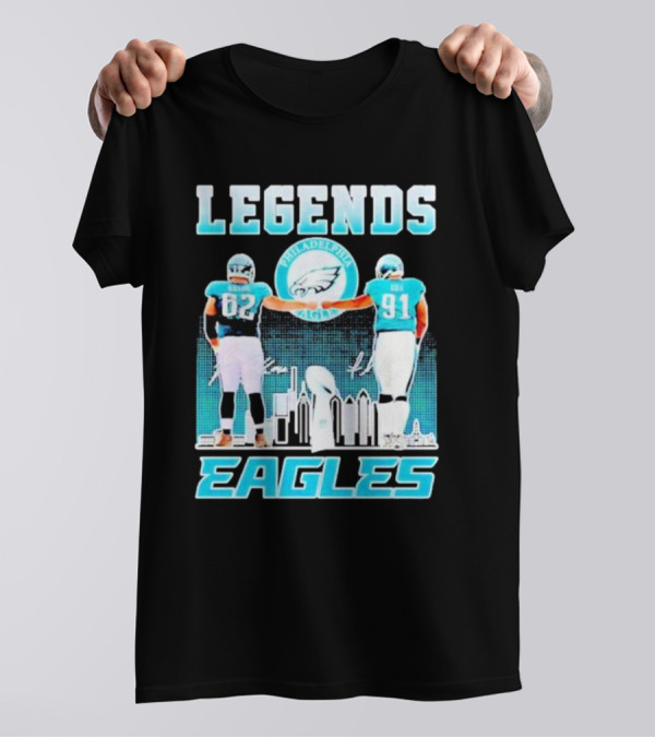 Legends Eagles 62 91 Philadelphia Football Players T-Shirt