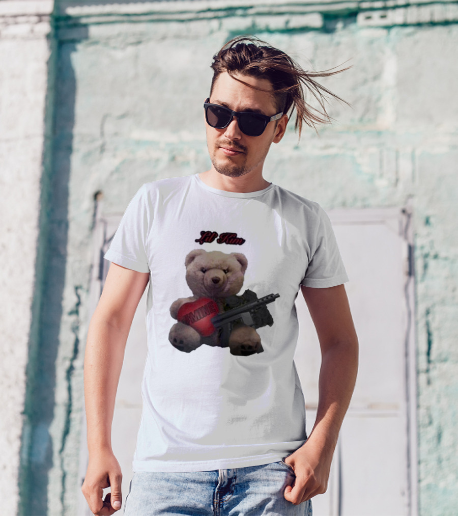 Lil Kim #Mine Teddy Bear With Gun T-Shirt