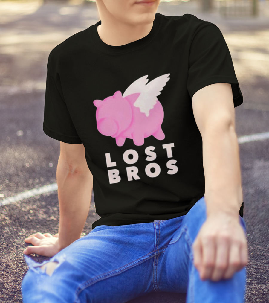 Lost Bros When Hamm Flies Pig With Wings T-Shirt