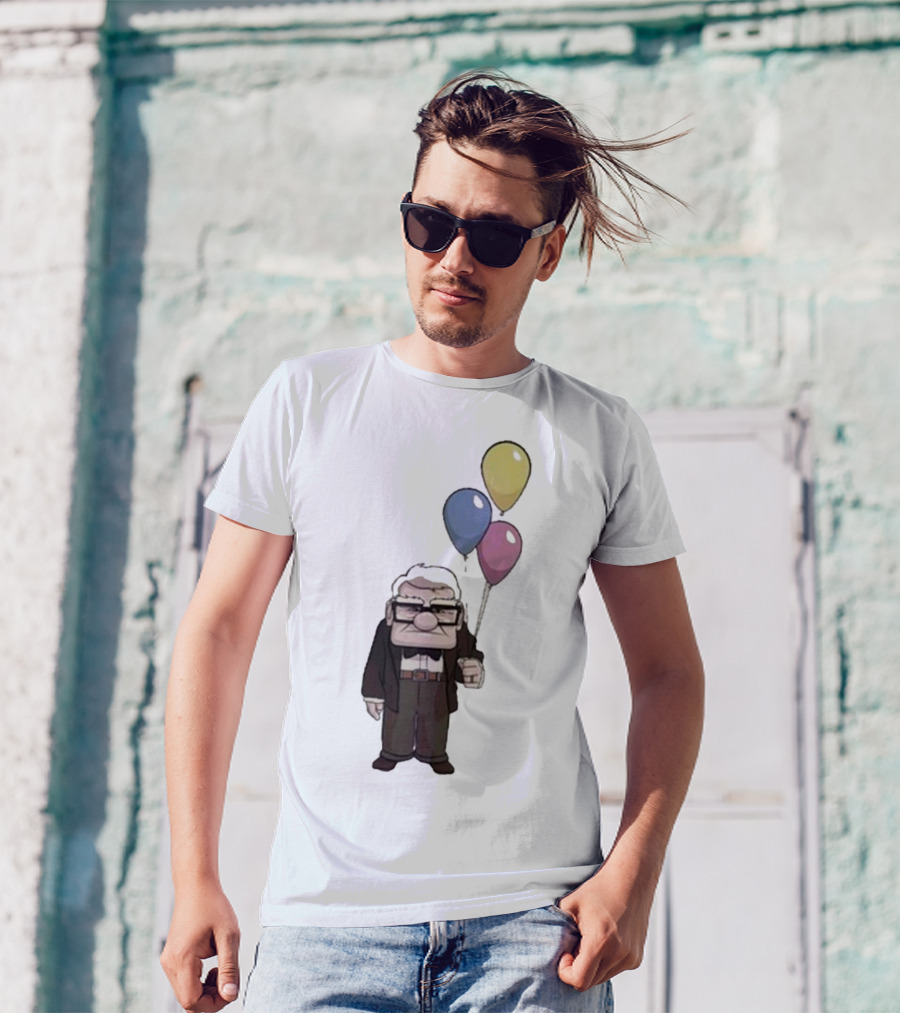 Nika Carl Fredricksen From Up Costume Geno Balloons Character T-Shirt