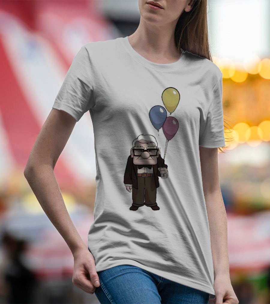 Nika Carl Fredricksen From Up Costume Geno Balloons Character T-Shirt
