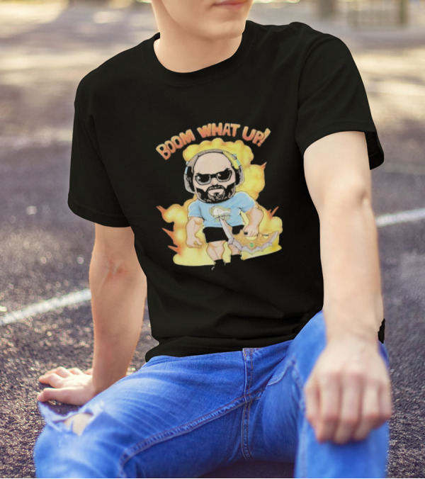 Nikola Jokic Boom What Up Explosion Cartoon Character T-Shirt