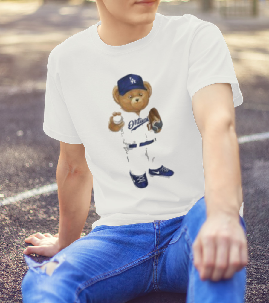 LA Angels Shohei Ohtani Showtime Bear Dodgers Hat Baseball Glove T-Shirt