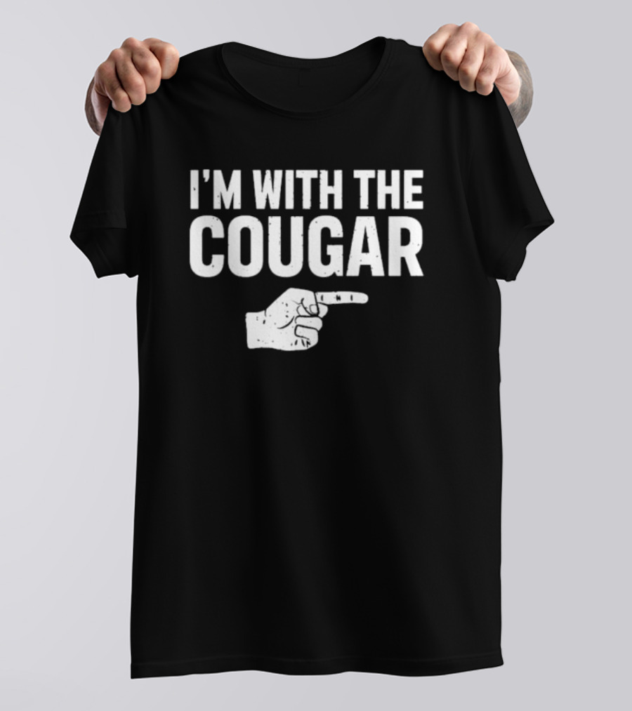 Mark Titus Show I’m With The Cougar Pointing Hand T-Shirt