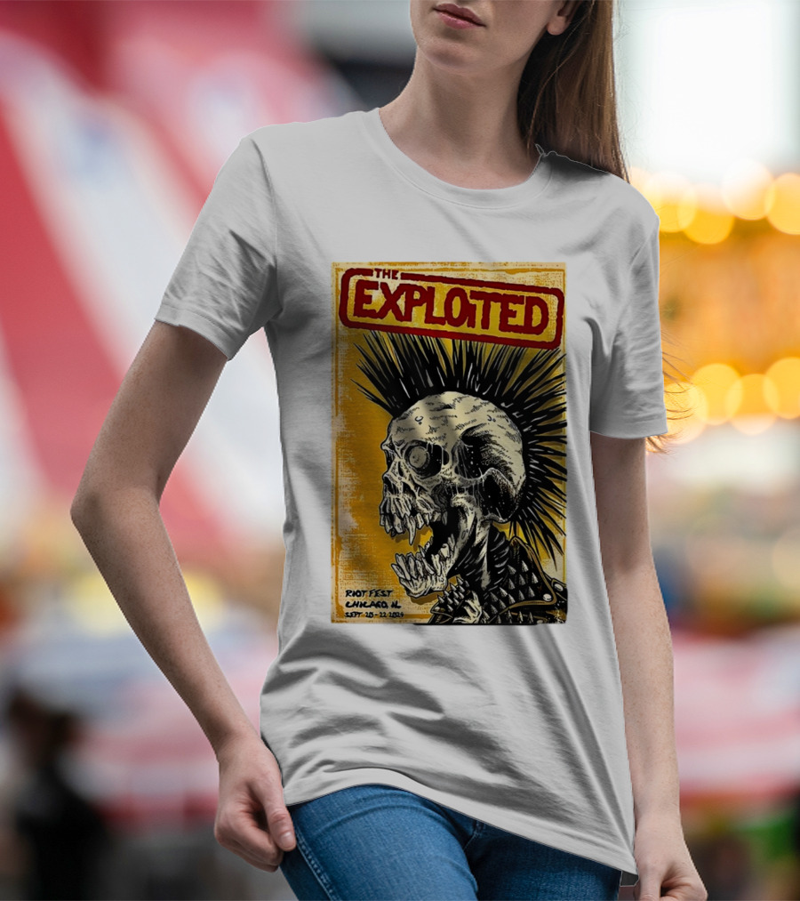 The Exploited Skull Riot Fest Chicago IL Sept 20-22 T-Shirt