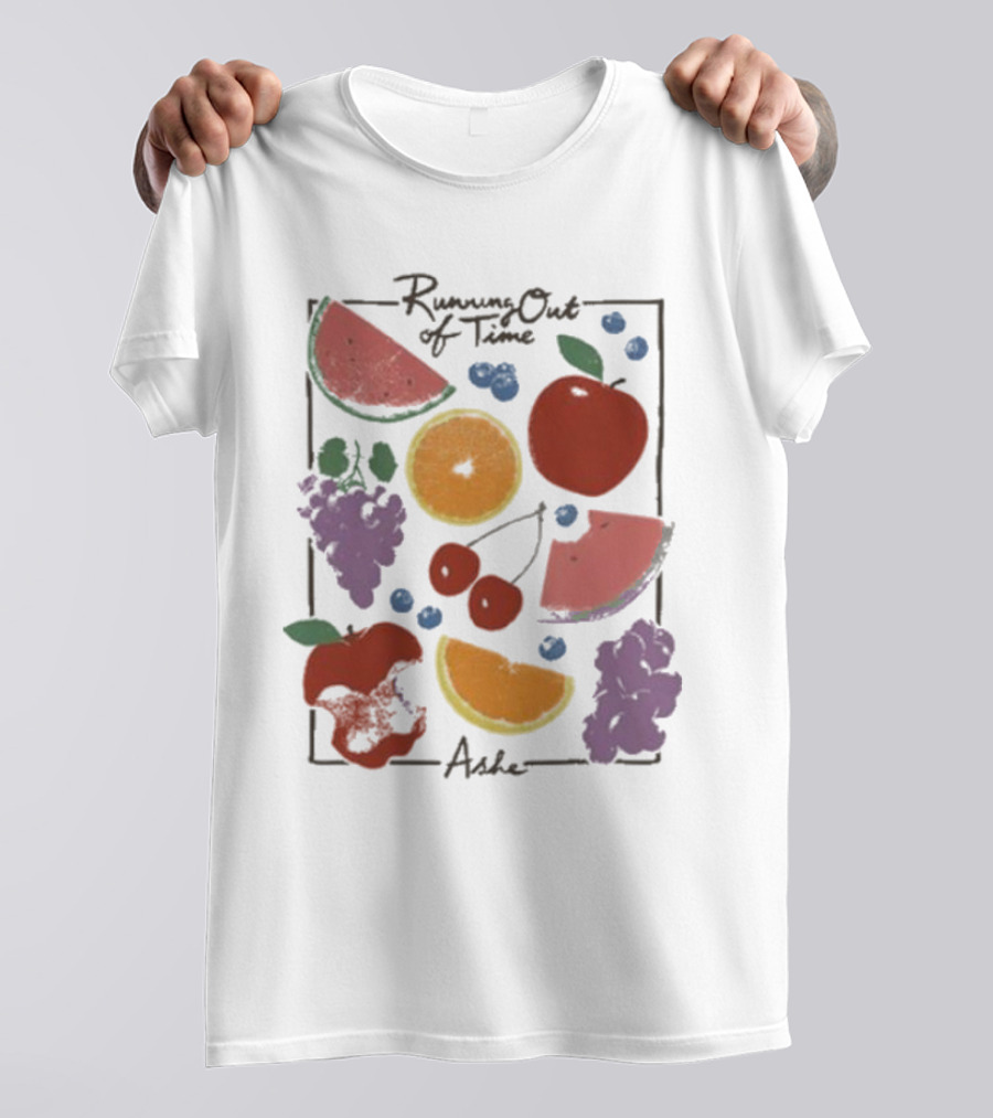 Running Out Of Time Ashe Fruit Collage T-Shirt