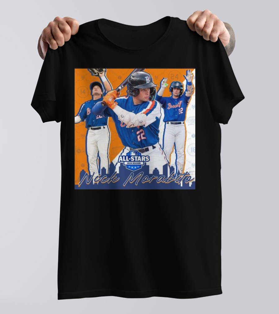 Nick Morabito Brooklyn Cyclones All-Stars 2024 Season Baseball Montage T-Shirt