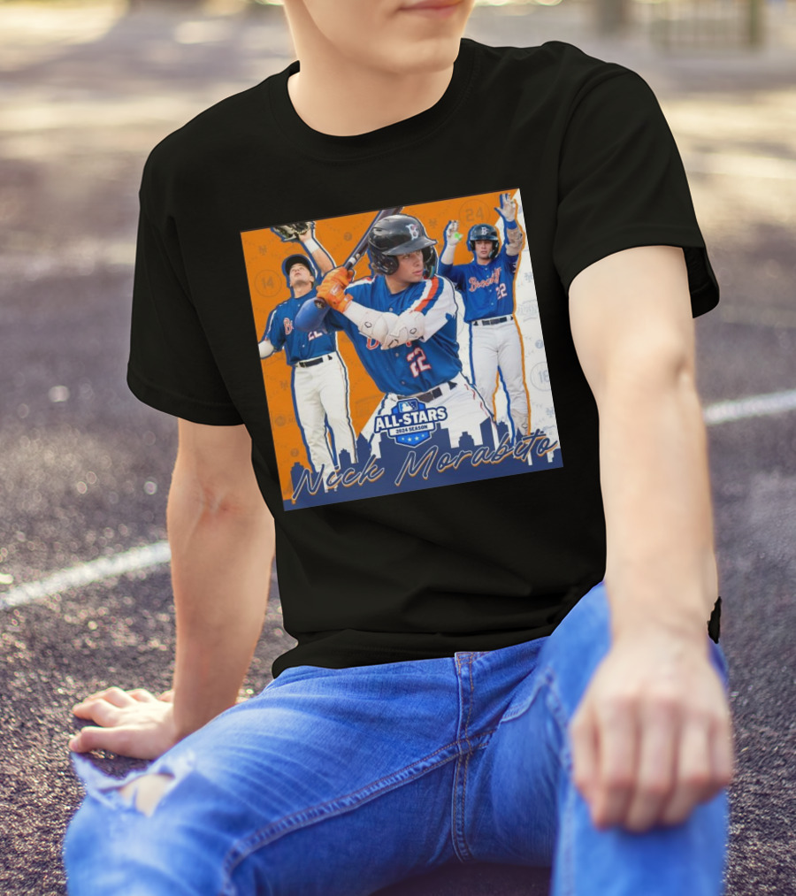 Nick Morabito Brooklyn Cyclones All-Stars 2024 Season Baseball Montage T-Shirt