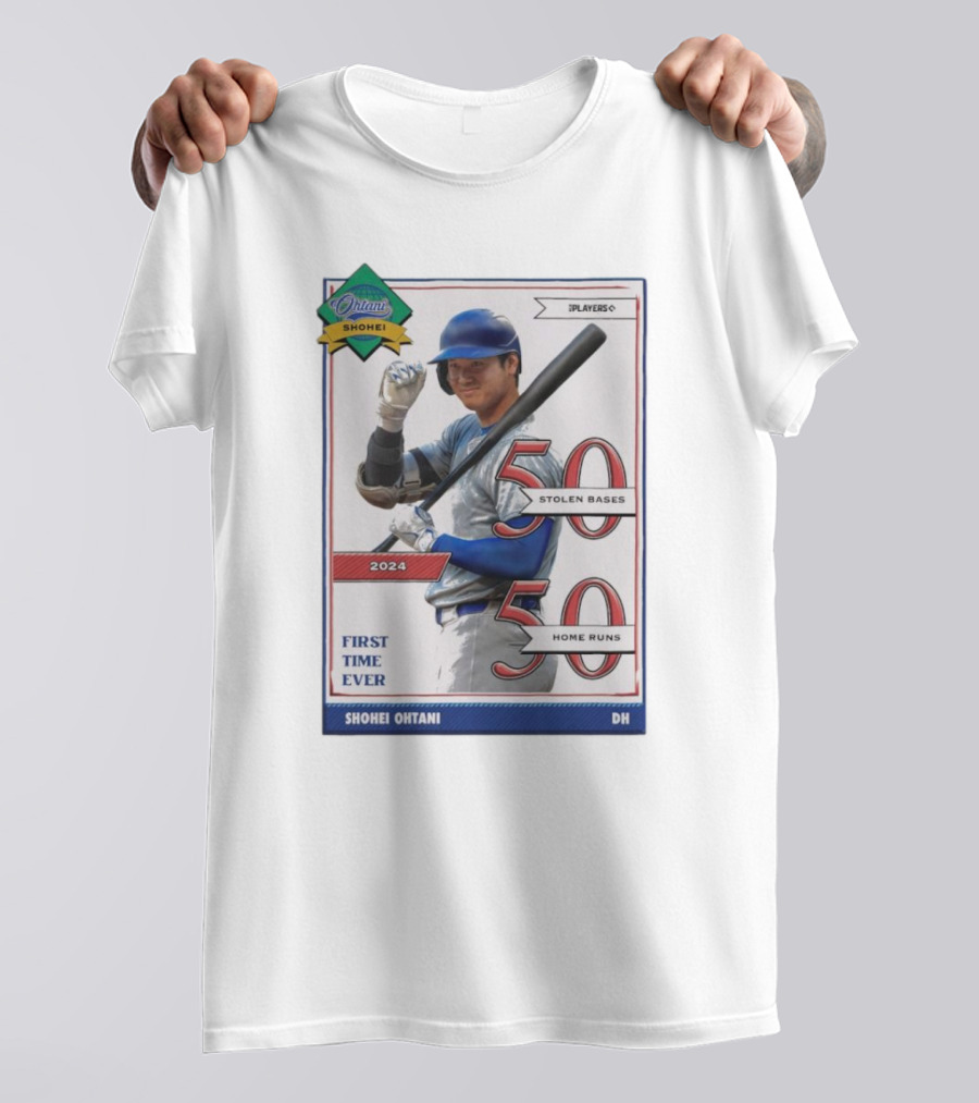 Shohei Ohtani 50 Stolen Bases 50 Home Runs First Time Ever T-Shirt