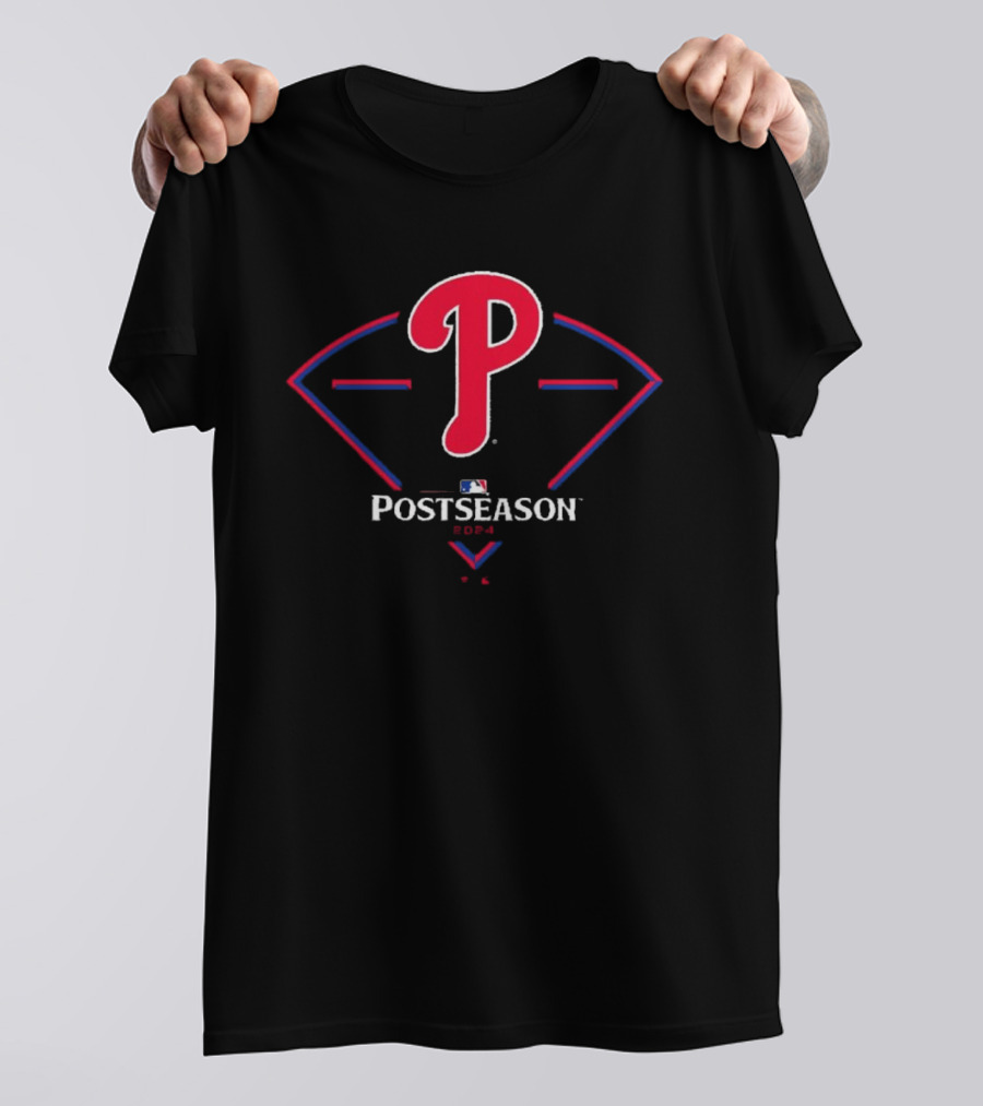 Philadelphia Phillies 2024 MLB Postseason Logo With Around The Horn T-Shirt