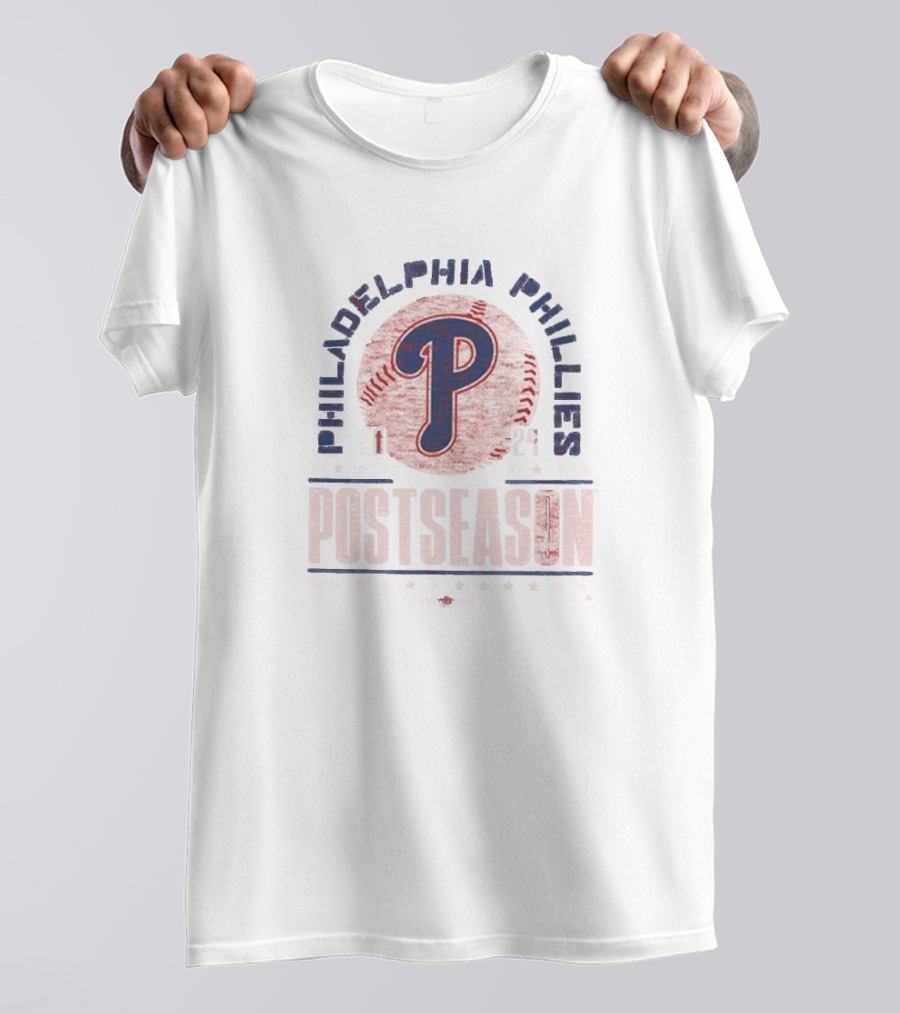 Philadelphia Phillies 2024 Postseason Baseball Emblem T-Shirt