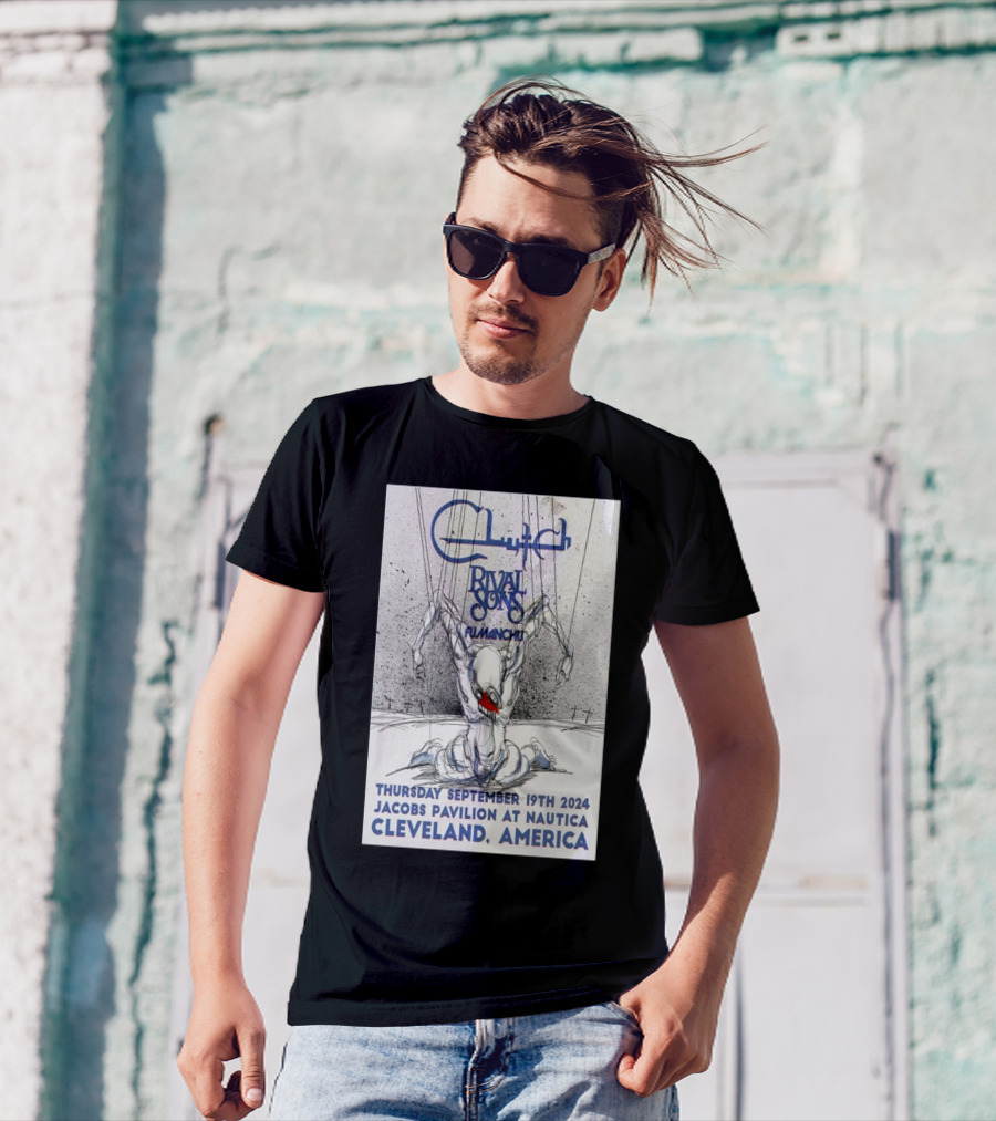 Clutch Rival Sons Fu Manchu Thursday September 19th 2024 Jacobs Pavilion At Nautica Cleveland America T-Shirt