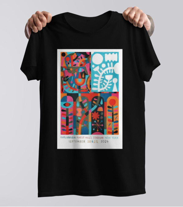 Khruangbin Forest Hills Stadium New York September 20 And 21 2024 Psychedelic Abstract T-Shirt