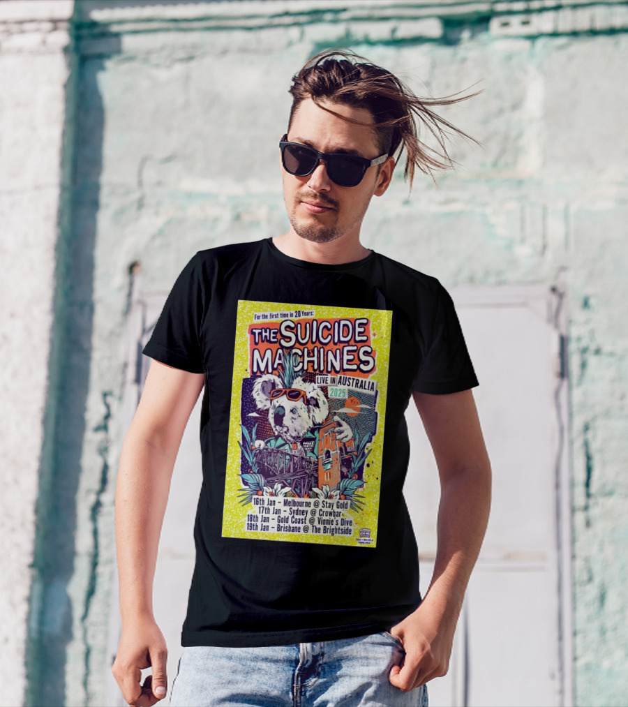 The Suicide Machines Live In Australia 2025 Tour Dates January Melbourne Sydney Gold Coast Brisbane T-Shirt