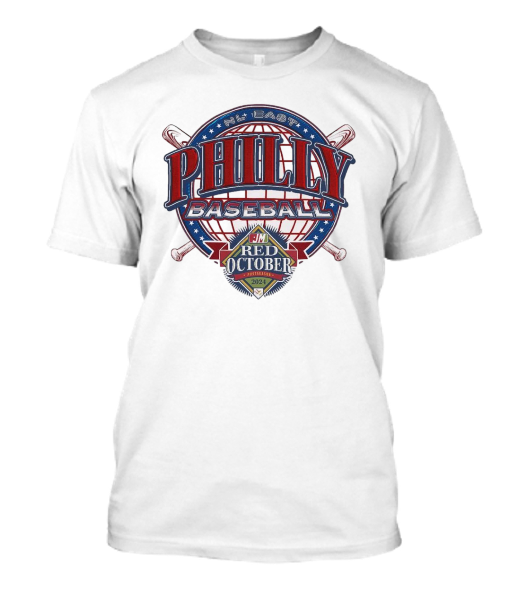 NL East Philly Baseball Red October 2024 Postseason Philadelphia Phillies T-Shirt