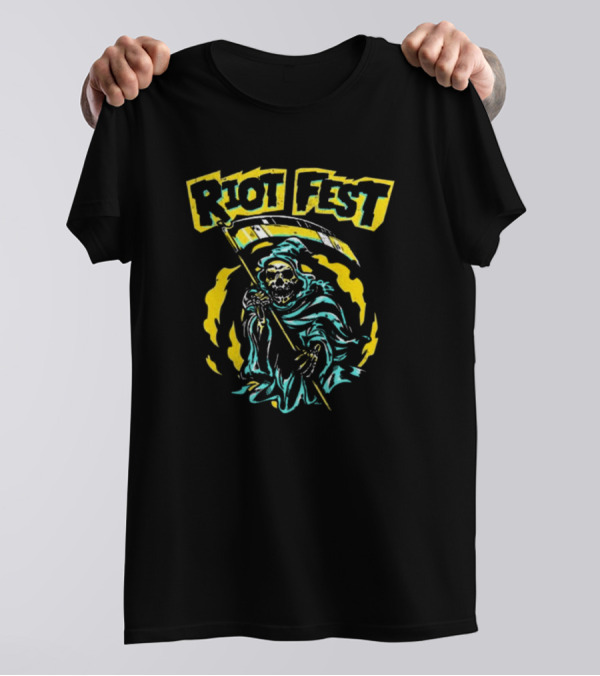 Riot Fest Sept 20-22 2024 Chicago IL Grim Reaper T-Shirt