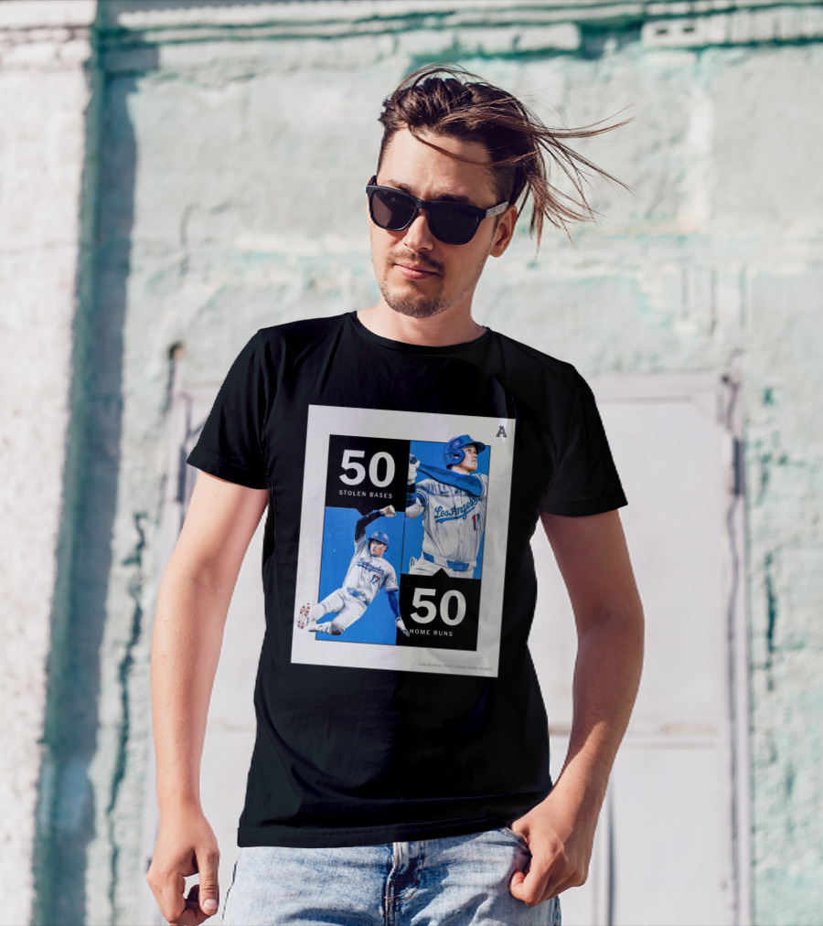 Shohei Ohtani Achieves 50 Stolen Bases And 50 Home Runs Milestone T-Shirt