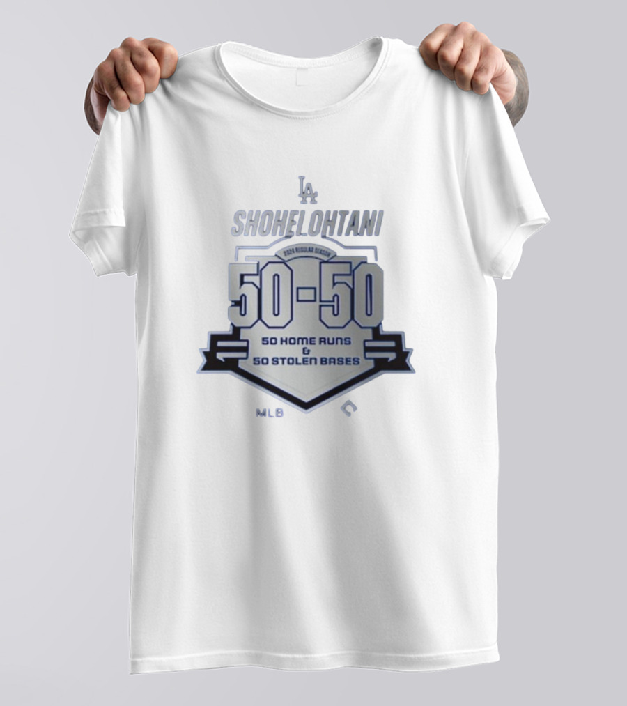 Shohei Ohtani Los Angeles Dodgers MLB 2024 Regular Season 50 Home Runs 50 Stolen Bases 50-50 Club T-Shirt