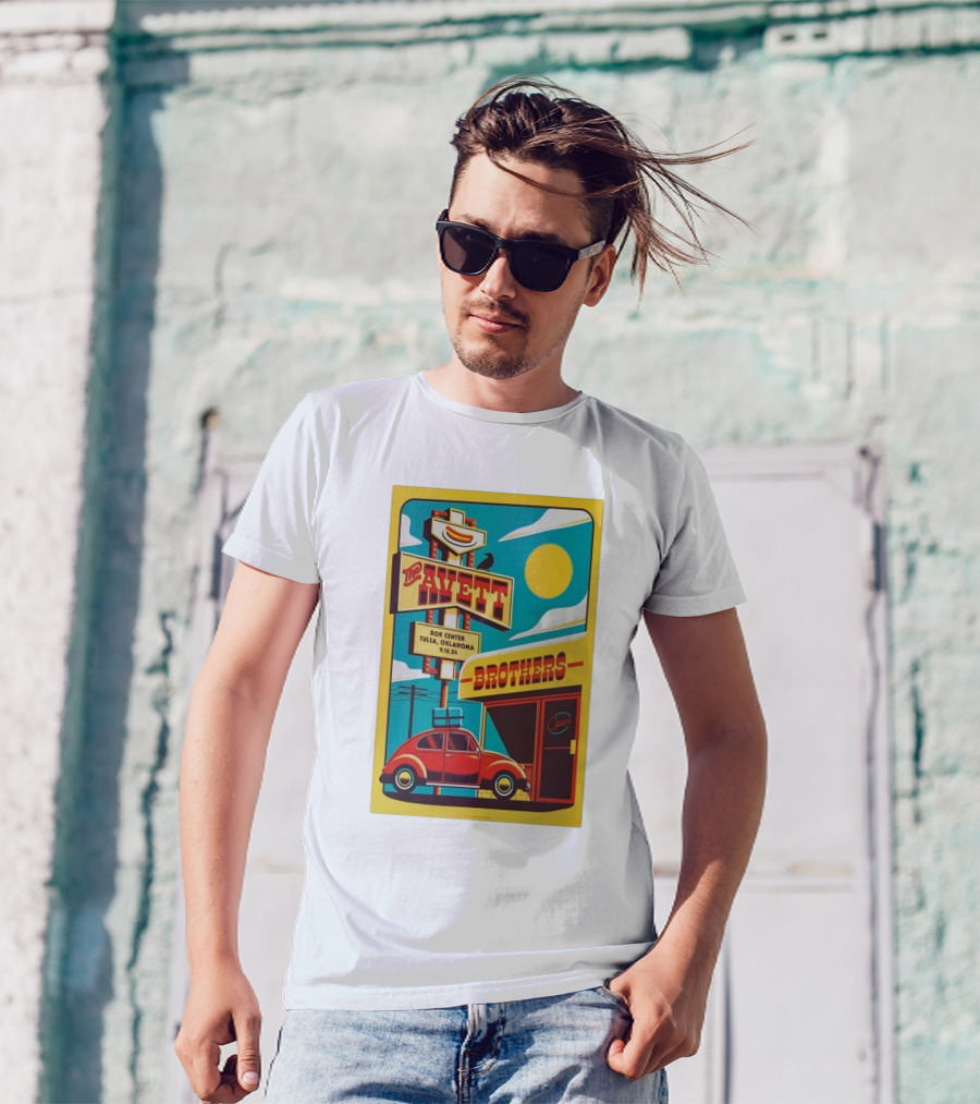 The Avett Brothers BOK Center Tulsa September 18 2024 Retro Car And Sign T-Shirt