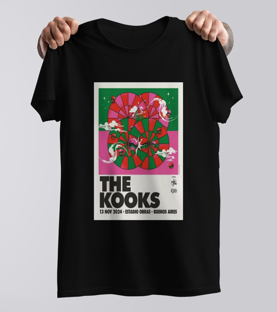 THE KOOKS 13 Nov 2024 Estadio Obras Buenos Aires Concert T-Shirt