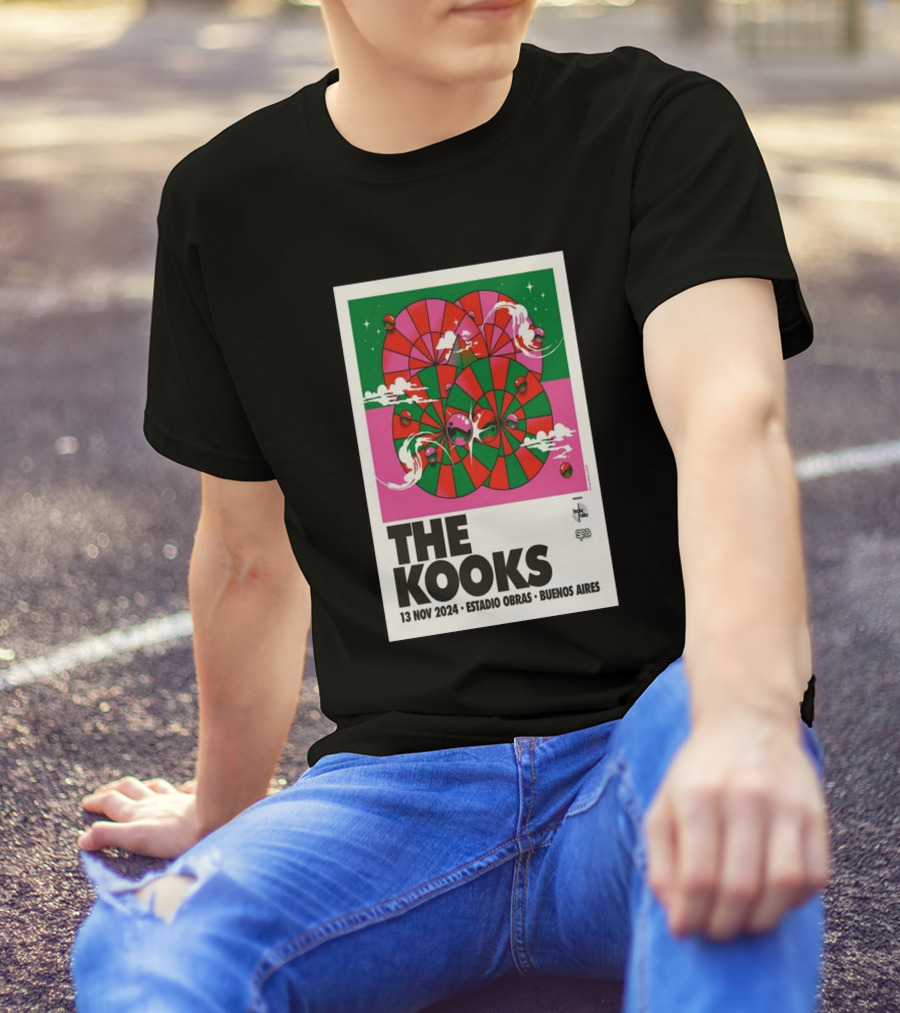 THE KOOKS 13 Nov 2024 Estadio Obras Buenos Aires Concert T-Shirt