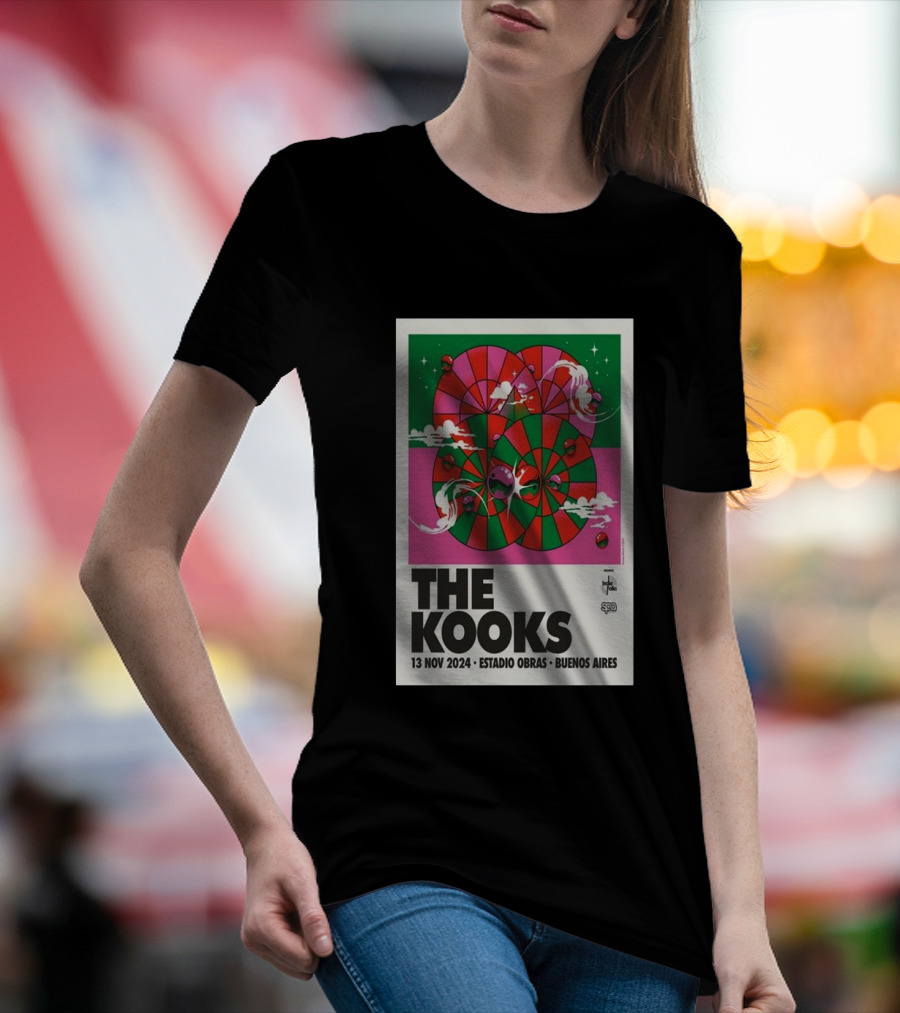THE KOOKS 13 Nov 2024 Estadio Obras Buenos Aires Concert T-Shirt