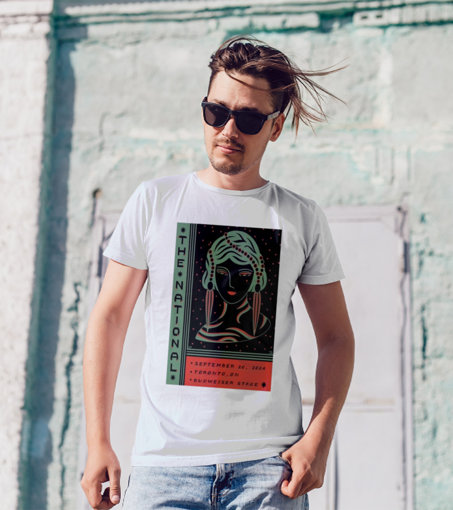 The National September 20 2024 Toronto Budweiser Stage Art Deco T-Shirt