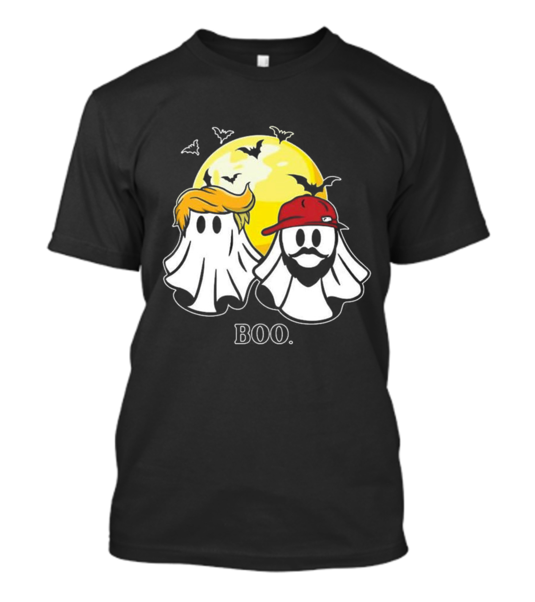 Trump Vance Halloween Ghost Boo Full Moon Bats T-Shirt