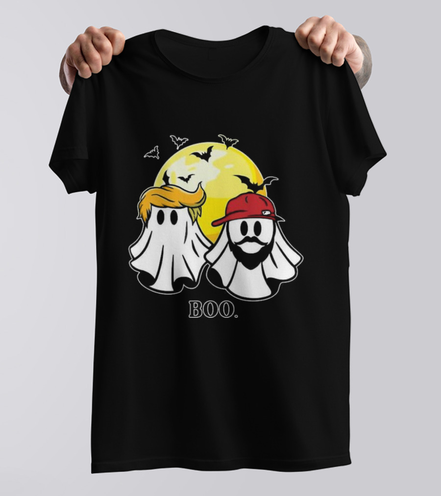 Trump Vance Halloween Ghost Boo Full Moon Bats T-Shirt