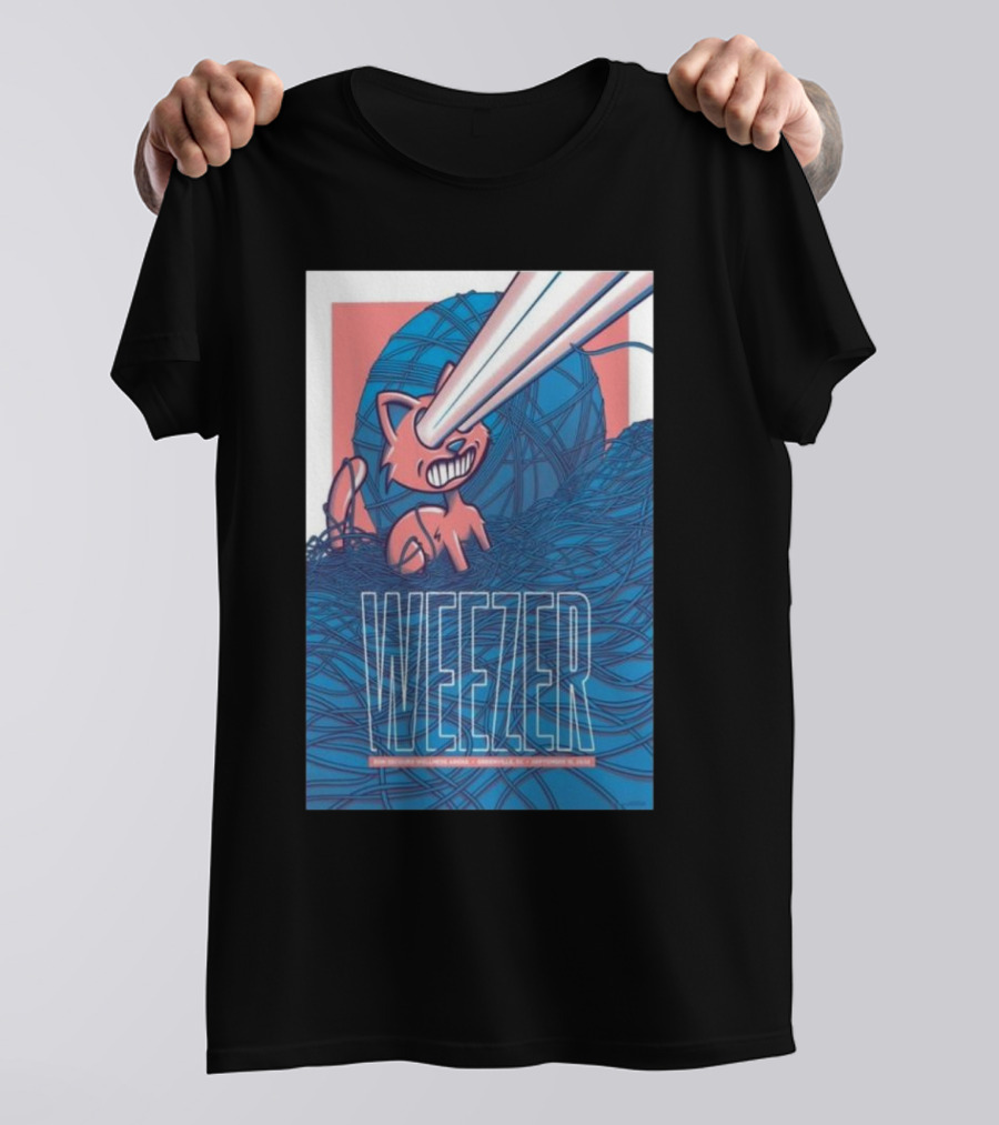 Weezer With Fox Character And Laser Eyes At Bon Secours Wellness Arena September 18, T-Shirt