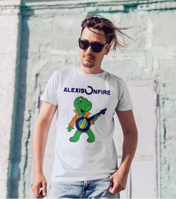 Alexisonfire 2024 Domer Aug Green Character With Banjo T-Shirt
