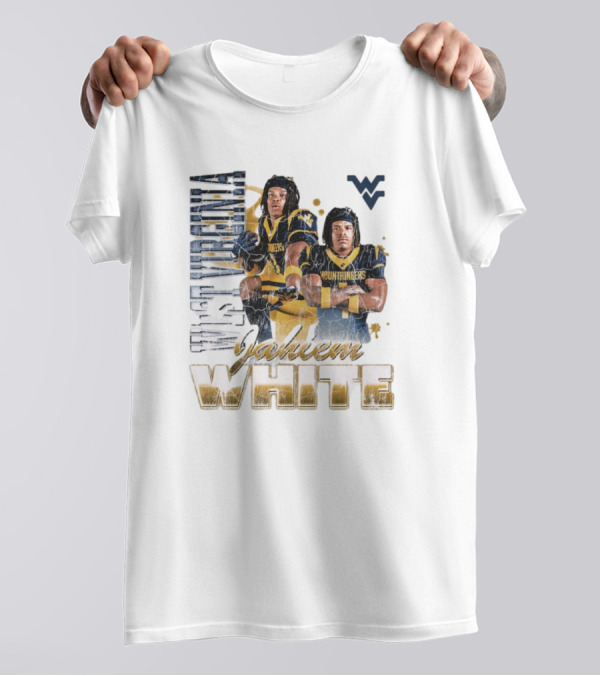West Virginia Mountaineers Jahiem White 90s Retro Football T-Shirt