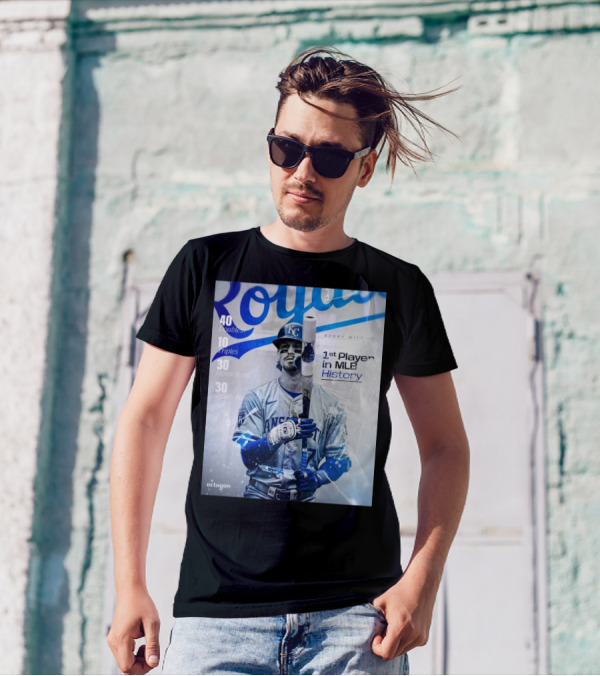 Kansas City Royals Bobby Witt Jr. 1st Player In MLB History 40 Doubles 10 Triples 30 Home Runs 30 Stolen Bases T-Shirt