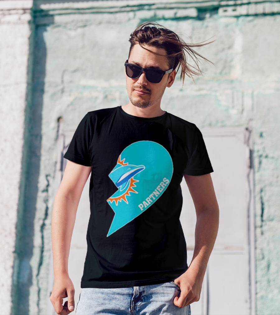 Miami Dolphins Partners Half Heart T-Shirt