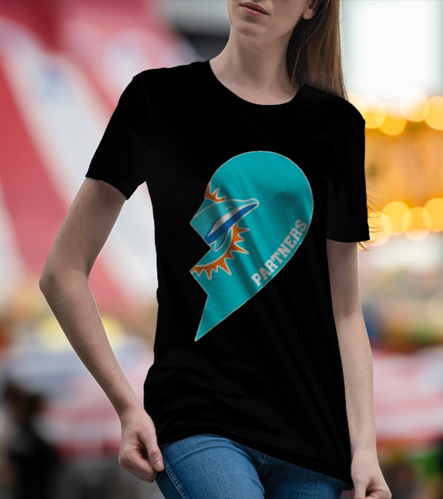 Miami Dolphins Partners Half Heart T-Shirt
