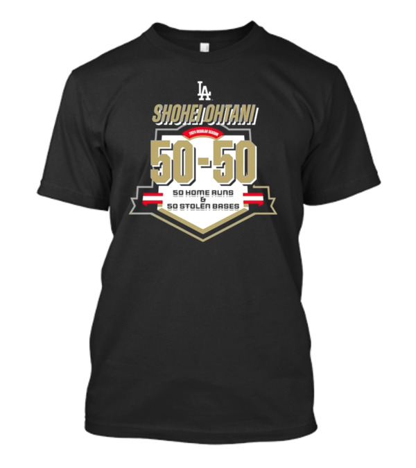 LA Shohei Ohtani 2024 Regular Season 50 Home Runs 50 Stolen Bases T-Shirt