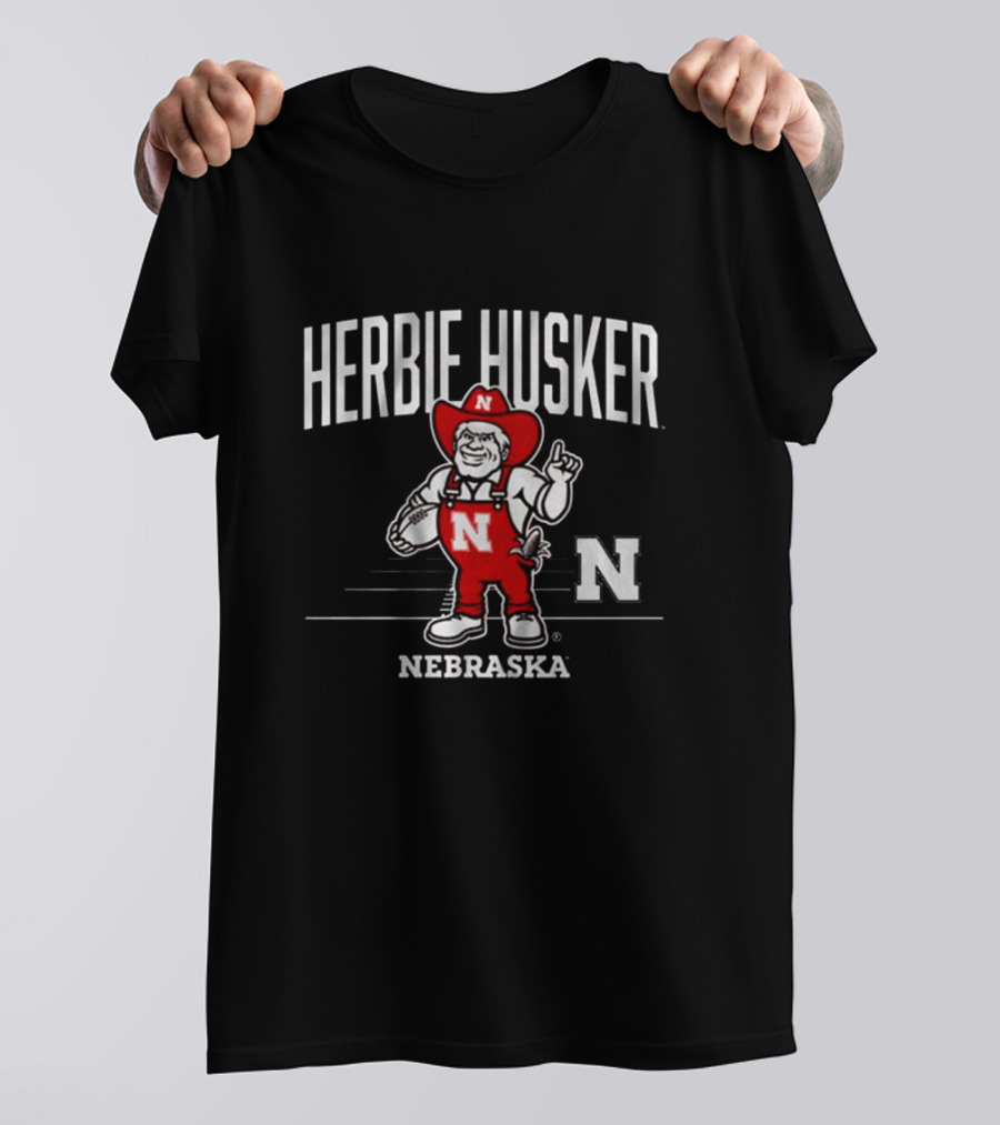 Nebraska Herbie Husker Football Mascot N T-Shirt