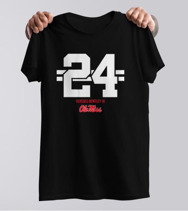 Ole Miss Ulysses Bentley IV 24 Football T-Shirt