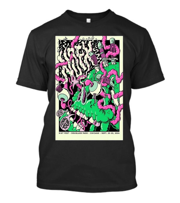 Nofx Riot Fest Douglass Park Chicago Sept 20-22 2024 Final Tour T-Shirt