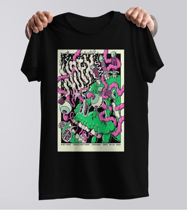 Nofx Riot Fest Douglass Park Chicago Sept 20-22 2024 Final Tour T-Shirt
