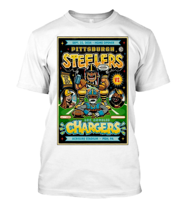 Pittsburgh Steelers Vs Los Angeles Chargers Sep 22 2024 Home Opener Acrisure Stadium Pgh PA T-Shirt