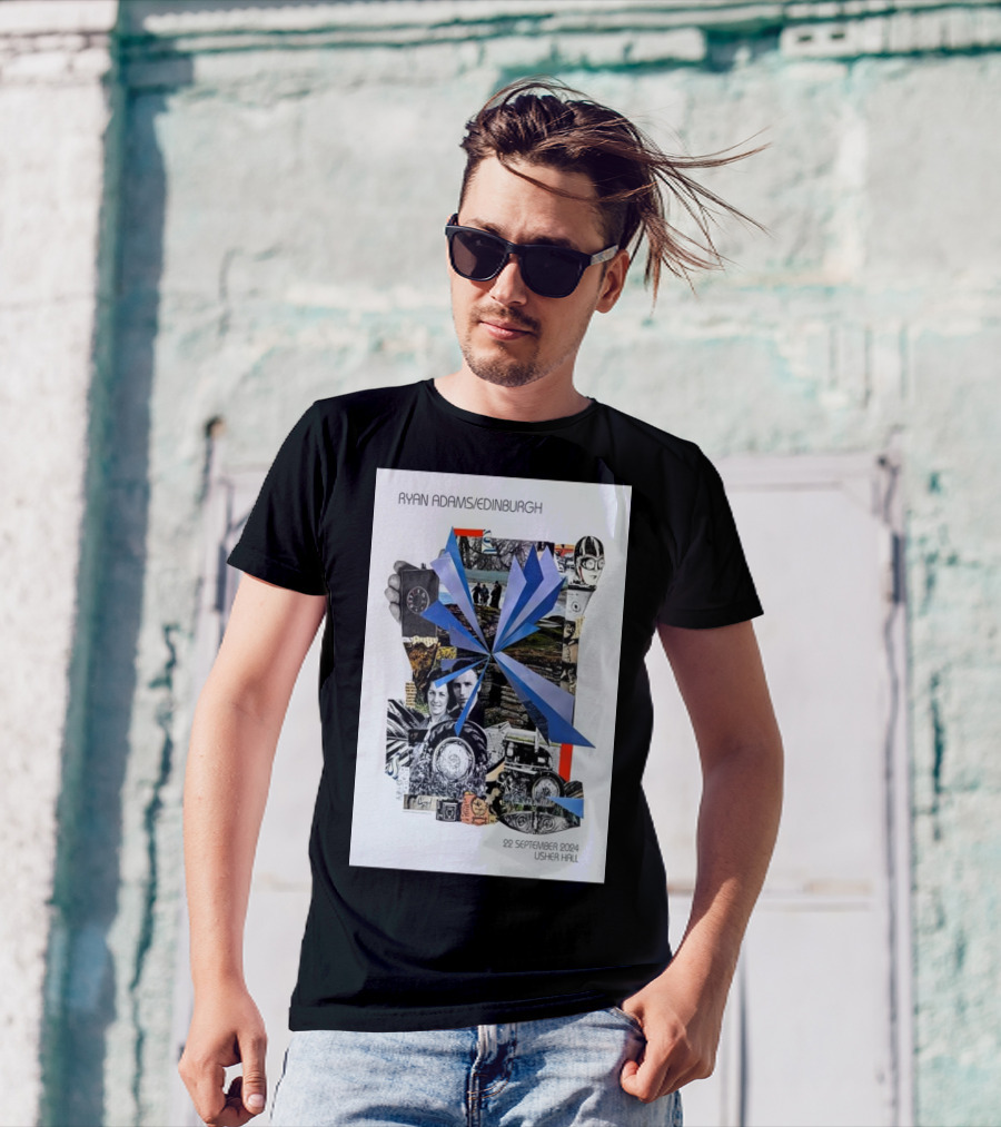 Ryan Adams Edinburgh 22 September 2024 Usher Hall Collage T-Shirt