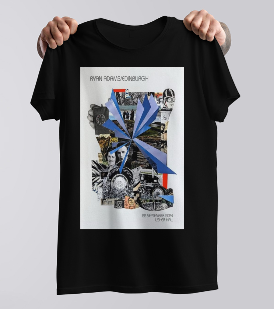 Ryan Adams Edinburgh 22 September 2024 Usher Hall Collage T-Shirt